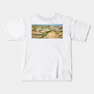 Painted Canyon Overlook North Dakota Kids T-Shirt